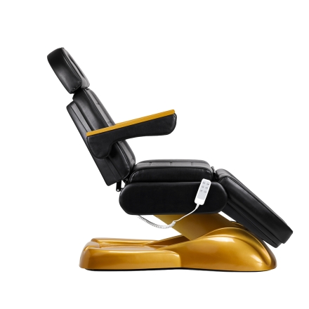 Fotel kosmetyczny elektryczny SILLON Lux Gold 273b 3 silniki czarny - 2