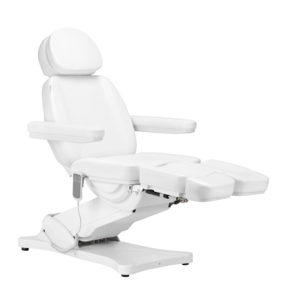 Elektryczny fotel kosmetyczny SILLON CLASSIC 2 silniki pedi biały - 2