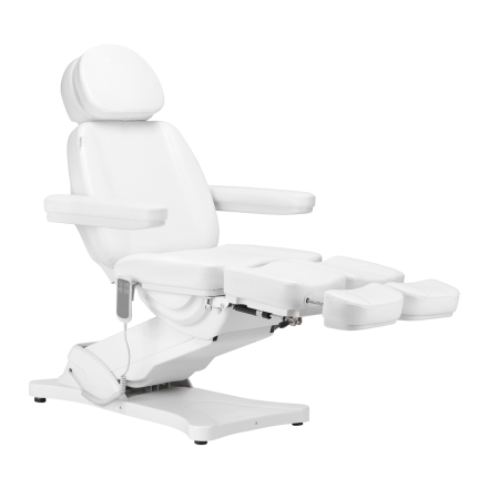 Elektryczny fotel kosmetyczny SILLON CLASSIC 2 silniki pedi biały - 3