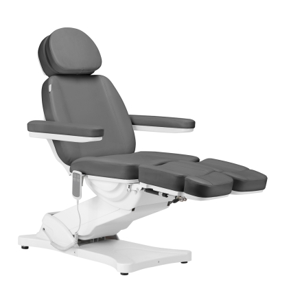 Elektryczny fotel kosmetyczny SILLON CLASSIC 2 silniki pedi szary - 2
