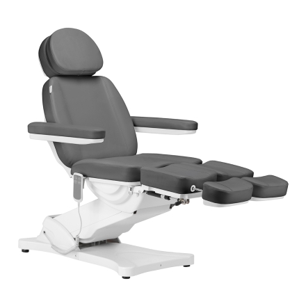 Elektryczny fotel kosmetyczny SILLON CLASSIC 2 silniki pedi szary - 3