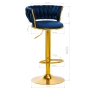 4Rico Hoker barowy QS-B313a aksamit granatowy - 10