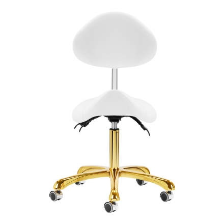 Taboret kosmetyczny 1004 Giovanni złoto biały - 3
