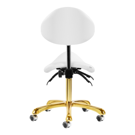 Taboret kosmetyczny 1004 Giovanni złoto biały - 4