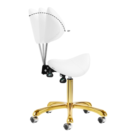 Taboret kosmetyczny 1004 Giovanni złoto biały - 10