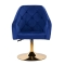 4Rico fotel obrotowy QS-BL14G aksamit granatowy - 1
