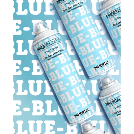 Immortal One Day Hair Color Light Blue Spray Koloryzujący Farbujący 200ml - 3