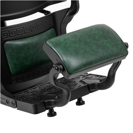 Gabbiano fotel barberski President zielony z czarną ramą - 11