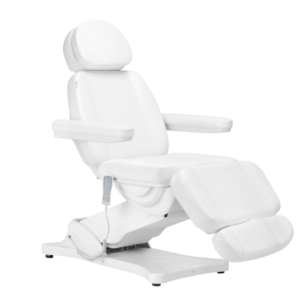 Elektryczny fotel kosmetyczny SILLON CLASSIC 3 silniki z podgrzewaniem second edition biały - 2