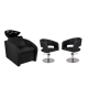 Zestaw Mebli Ayala Comfort + 2 Fotele Zoe Czarne Podstawa Dysk Misa Czarna - 2
