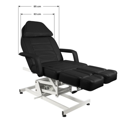 Fotel kosmetyczny elektr. Azzurro 673AS pedi 1 siln. czarny - 10