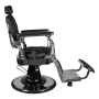 Gabbiano fotel barberski Giulio Silver czarny - 3