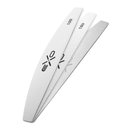 Exo pilnik półksiężyc metalowy rdzeń + papierki 100/180 20 szt.