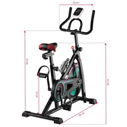 Rower treningowy Magneto 20 czarno-seledynowy - 7