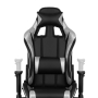 Fotel gamingowy Premium 912 srebrny - 8