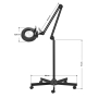 Lampa lupa led S5 + statyw led reg. natężenie światła czarna - 7