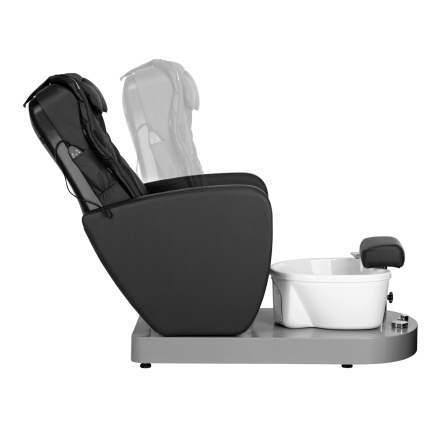 Fotel spa do pedicure Azzurro 016C czarny z masażem pleców i hydromasażem - 2
