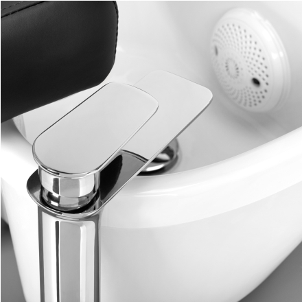 Fotel spa do pedicure Azzurro 016C czarny z masażem pleców i hydromasażem - 6