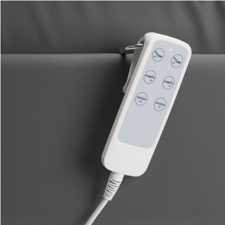 Fotel kosmetyczny elektryczny Lux 273b 3 silniki szary - 14